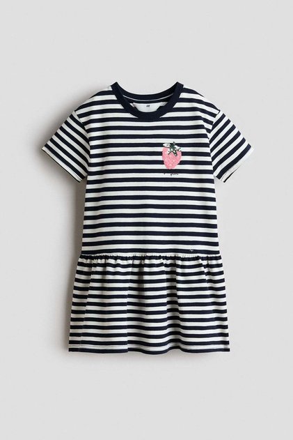 Motif-detail T-shirt dress