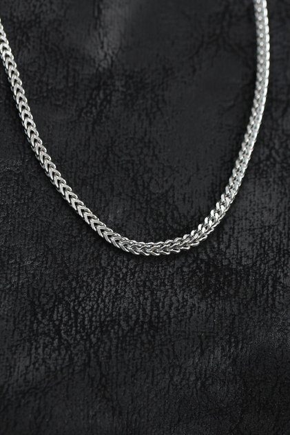 316L Steel Silver Color Foxtail Model Chain Men's Necklace Premium Stain Resistant Elegant