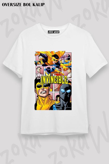 Unisex Loose Fit Invincible V3 Printed T-Shirt