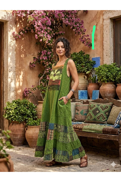 EREN STYLE Hint Patchwork Solopet Elbise - Fiyatı, Yorumları