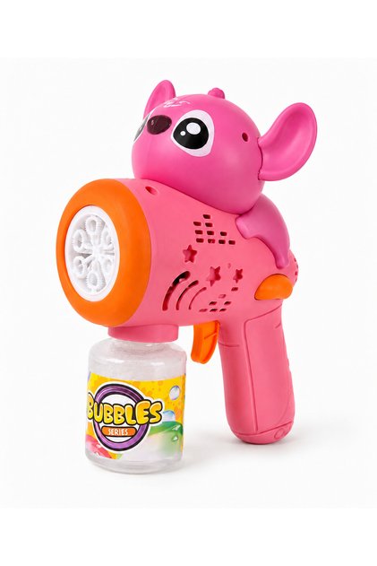 Stitch Temalı Işıklı Otomatik Baloncuk Tabancası Bubble Gun Çocuk Köpük Oyuncağı Baloncuk Makinesi Baloncuk Silahı Sıvı Dahil