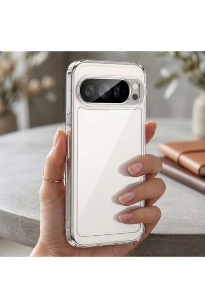 Google Pixel 10 Pro XL Case Camera Protected Shock Absorbent Transparent Back Cover Full Clear