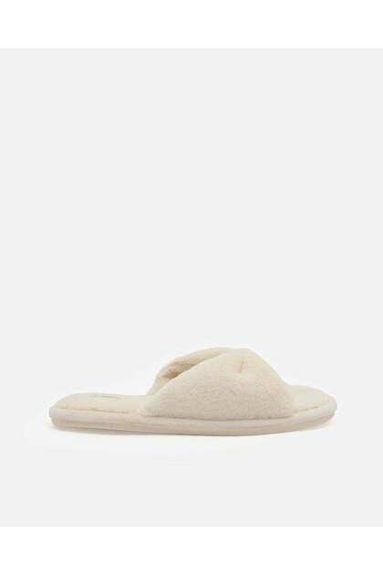 Women White Textured Slippers