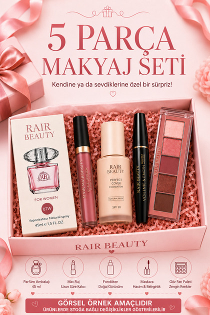 5 Parça Makyaj Seti (GÖRSEL ÖRNEK AMAÇLIDIR) 5 PARÇA ADVENT CALENDER