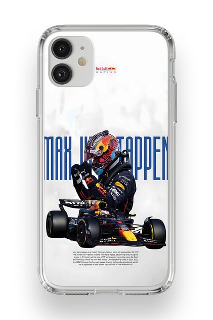 iPhone 11 Compatible Max Verstappen Patterned Transparent Phone Case