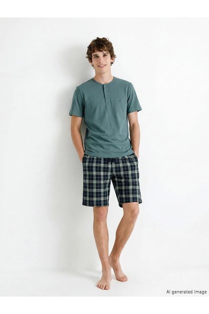 Standard Mold Men's Shorts Pajama Set (S6)