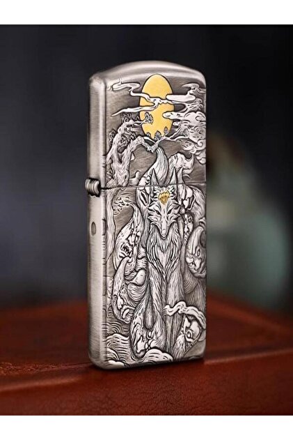 Turan Lighter Zorro Kobra Yılanı Figürlü Lüks Metal Benzinli