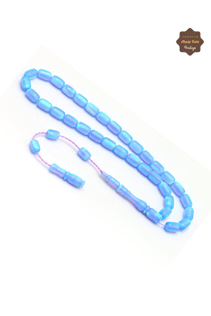 Light Blue Opal Stone Capsule Cutting System Tasseled Natural Stone Prayer Beads 201025692