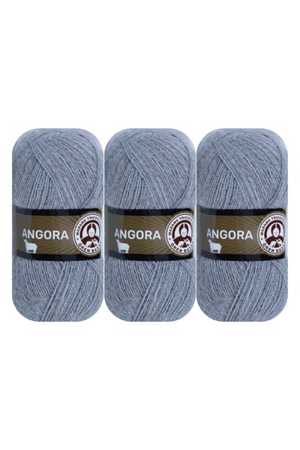 Angora Gri El Örgü İpi 007 - 3 Adet