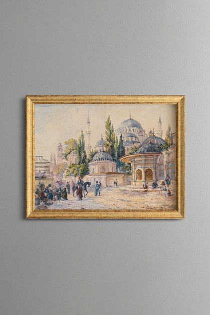 Payitaht Istanbul, Şeyhzade Mosque - Vintage Patterned Painting - Fine Model