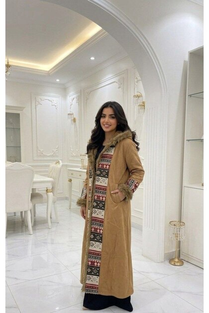 "Asala" Winter Luxury Fur Coat with Heritage Trim