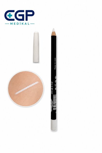 Cilt işaretleme kalemi beyaz skin marker cilt kalemi 1 adet