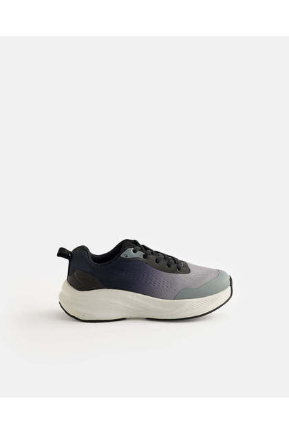 Boy Grey And Black Trainer Sneakers