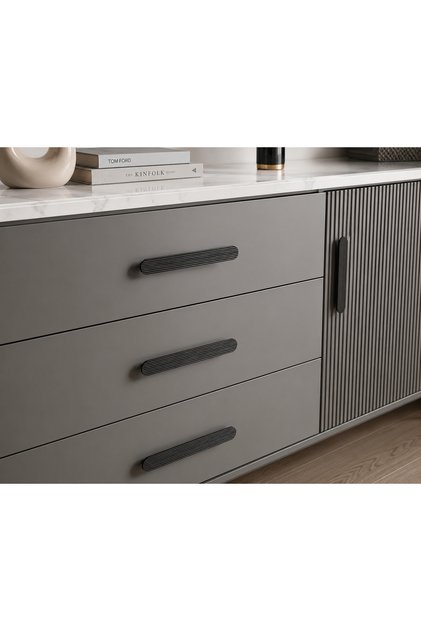 Honeysuckle-Style Modal Furniture Knob, 160 mm – Black