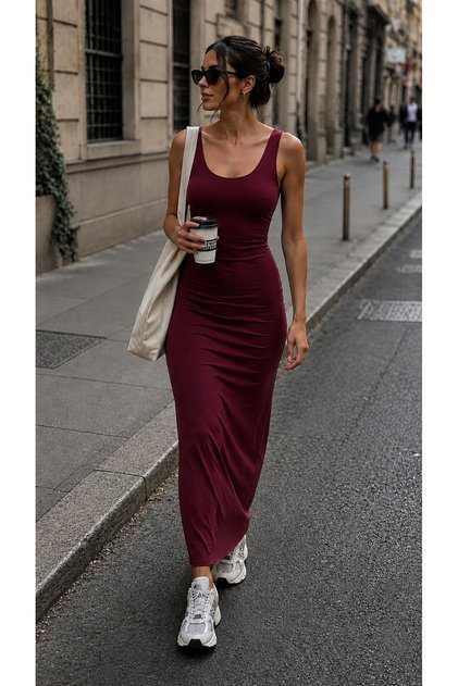 Women's Thick Strap Long Dress