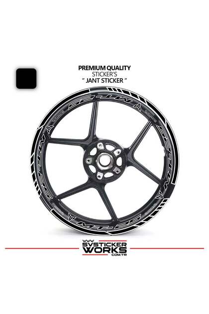 Yamaha mt-25 wheel rim sticker and interior text printed decal sticker model - premium quality