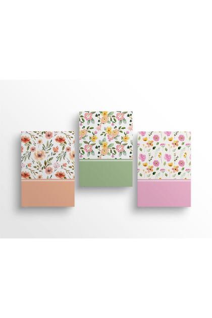 - Set of 3 Notebooks, 14X21 Cm, A5 Size, Lined