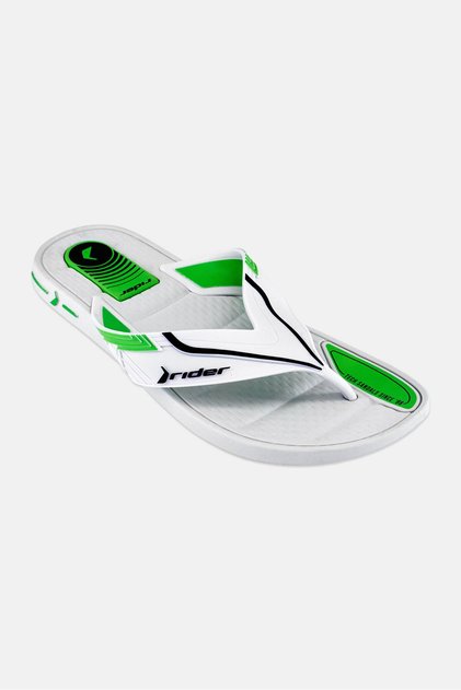 Men Brand Logo Slip On Slippers, White