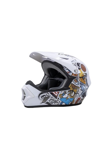 Raptor Gravity Toxıc Mind Full Face Freeride Bicycle Motorcycle Helmet Xlarge Size White Color
