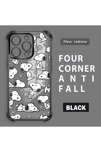 iPhone 14 Pro Compatible Transparent Back Four Corners Reinforced Impact Protection Silicone Case