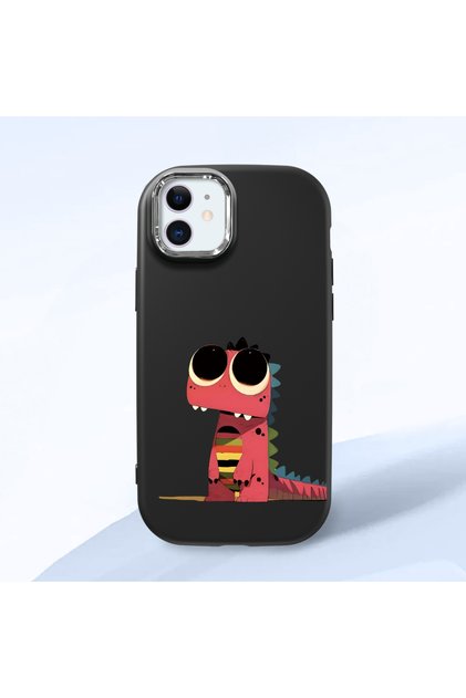 Black Silicone Case with Shock-Absorbing Camera Protections Compatible with iPhone 11