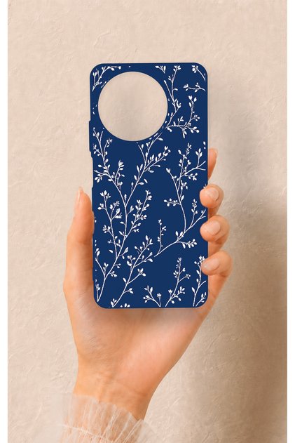 Realme 11 Compatible Thin Leaf Branch Pattern Silicone Case
