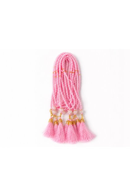 10 Pieces of Pearl-Looking Glass Prayer Beads