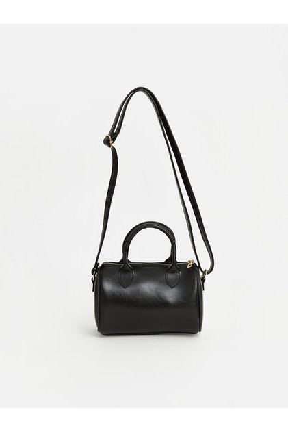 Özmarka New Season Black Leather-Look Shoulder Bag for Girls.