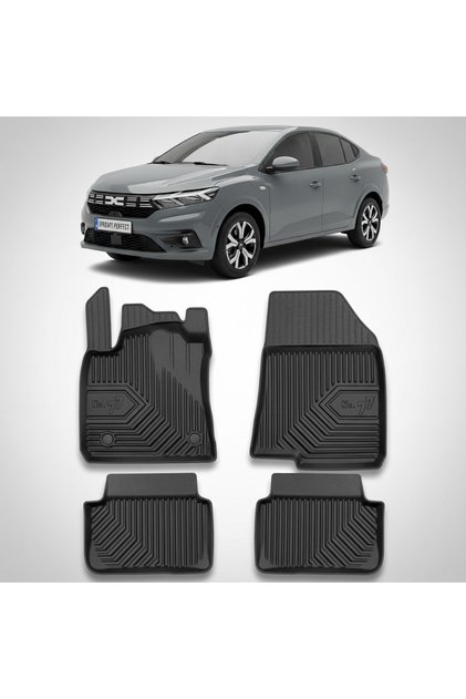 Covorașe auto tip tavă Premium Dacia Logan 3 Facelift Logo Nou (2022-) - 4 Bucăți | Nr. 77