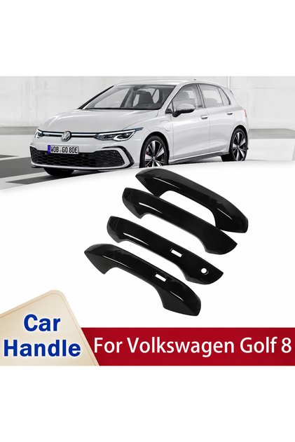 GOLF 8-8,5 İÇİN UYUMLU KAPI KOLU KAPLAMA PİANO BLACK PARLAK SİYAH