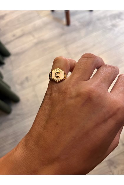 Letter C Pinky Ring