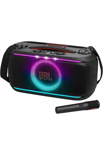 Partybox On-The-Go 2 Portable Bluetooth Speaker with Wireless Microphone, Dynamic Light Show, and Long Playtime