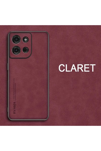 Motorola Edge 60 Pro Claret Leather Phone Case for Motorola Moto Edge X70 70 50 60 Pro Fusion G86 Po