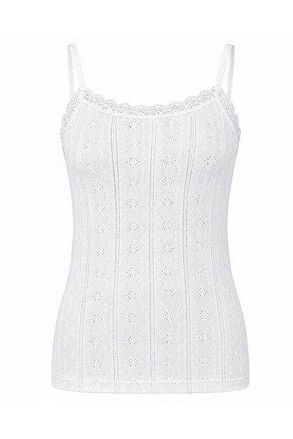 6 Pieces Women's Jacquard with Guipure Detail and Thin Straps (Transfered) 100% Cotton