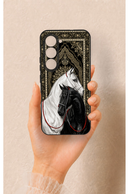 Tecno Spark 40 Pro Compatible Noble Lover Horses Patterned Silicone Case