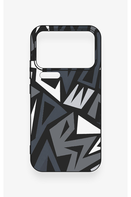 Mi 17 Pro Max Compatible Geometric Block Pattern Silicone Case
