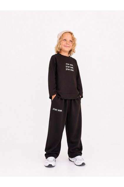 Stay Kind Premium Fabric Oversize Loose Fit Kids Tracksuit Set