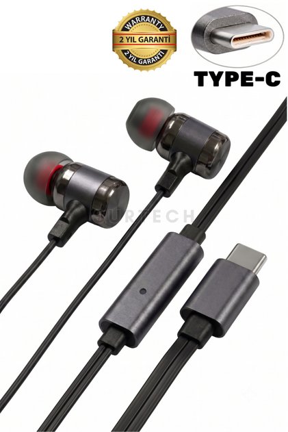 Kablolu Kulaklık Type-C Premium Kulak İçi Mikrofonlu Kulaklık iPhone Samsung Redmi Uyumlu