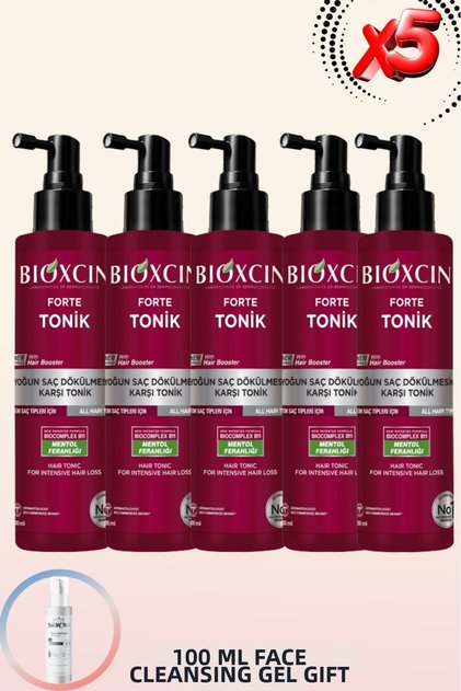 Intensive Anti-Hair Loss Tonic 200ml 5 Pcs + 100ml Facial Cleansing Gel Gift
