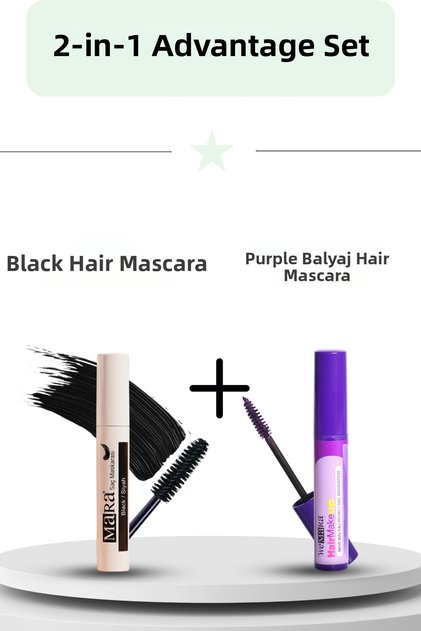 Mara Hair Maskara Black 6 ml & Purple Balayage Hair Maskara 6 ml