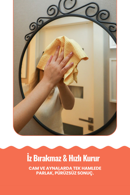 Nox Clean Sarı PVA Sünger Bez – Süper Emici, Tüy Bırakmaz, Çok