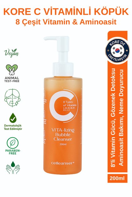 Kore Yüz Temizleme Köpüğü - 8 Çeşit Vitamin(A, B3, B5, B6, B7, B12, C, E) Ve Amino Asit Destekli Yatıştırıcı Mikro Köpük