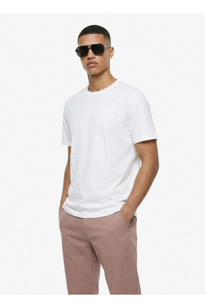 Discovery Expedition D6SM-TST3759 Beyaz Bisiklet Yaka Relaxed Fit