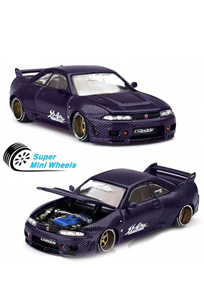 mini gt 163 Kaido House Nissan GT-R (R33) Active Carbon R V2