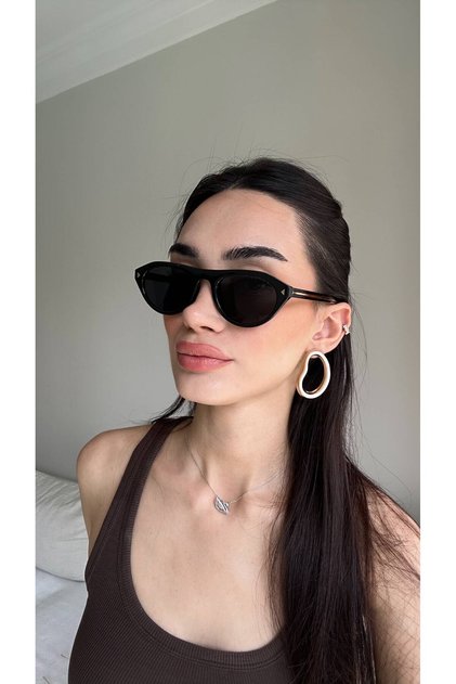 Parodi Black Unisex Popular Sunglasses with Sap Gold Accessories, 100% Uv400 Protection
