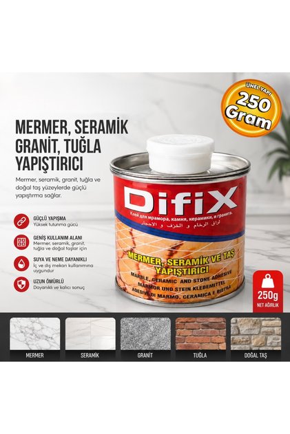 Mermer Seramik Granit Ve Taş Yapıştırıcısı 250 Gram Hakemi