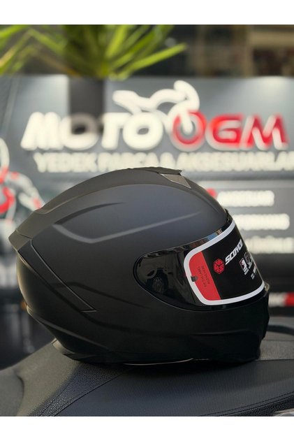 FF-869 SHADOW Full Face Siyah Vizörlü Kask