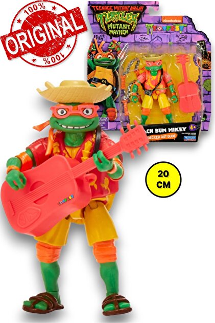 TOYFEST TMNT Aksesuarlı Ninja Kaplumbağalar Mutant Figürü - BEACH