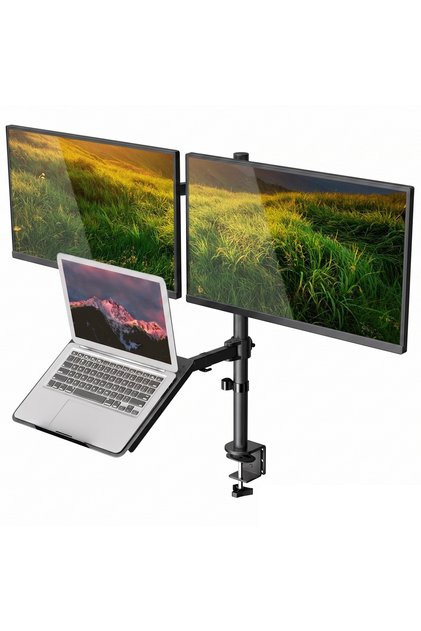 Ef75 Steel Design 2-8 Kg Triple Arm Lift 13"-27" Monitor & 10-17" Laptop Stand