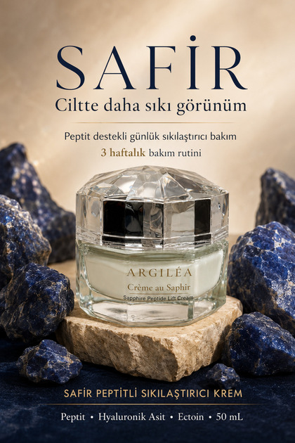 Argilea Safir Peptitli Sıkılaştırıcı Yüz Kremi | Kırışıklık ve